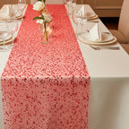Camino de mesa decorativo con acabado abrillantado