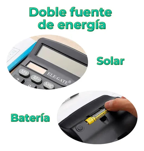 Calculadora De Escritorio Solar De 12 Digitos