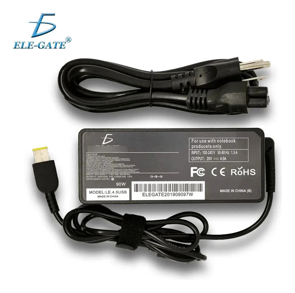 Cargador Laptop Para Lenovo 90w 20v 4.5a Usb Punta Cuadrada