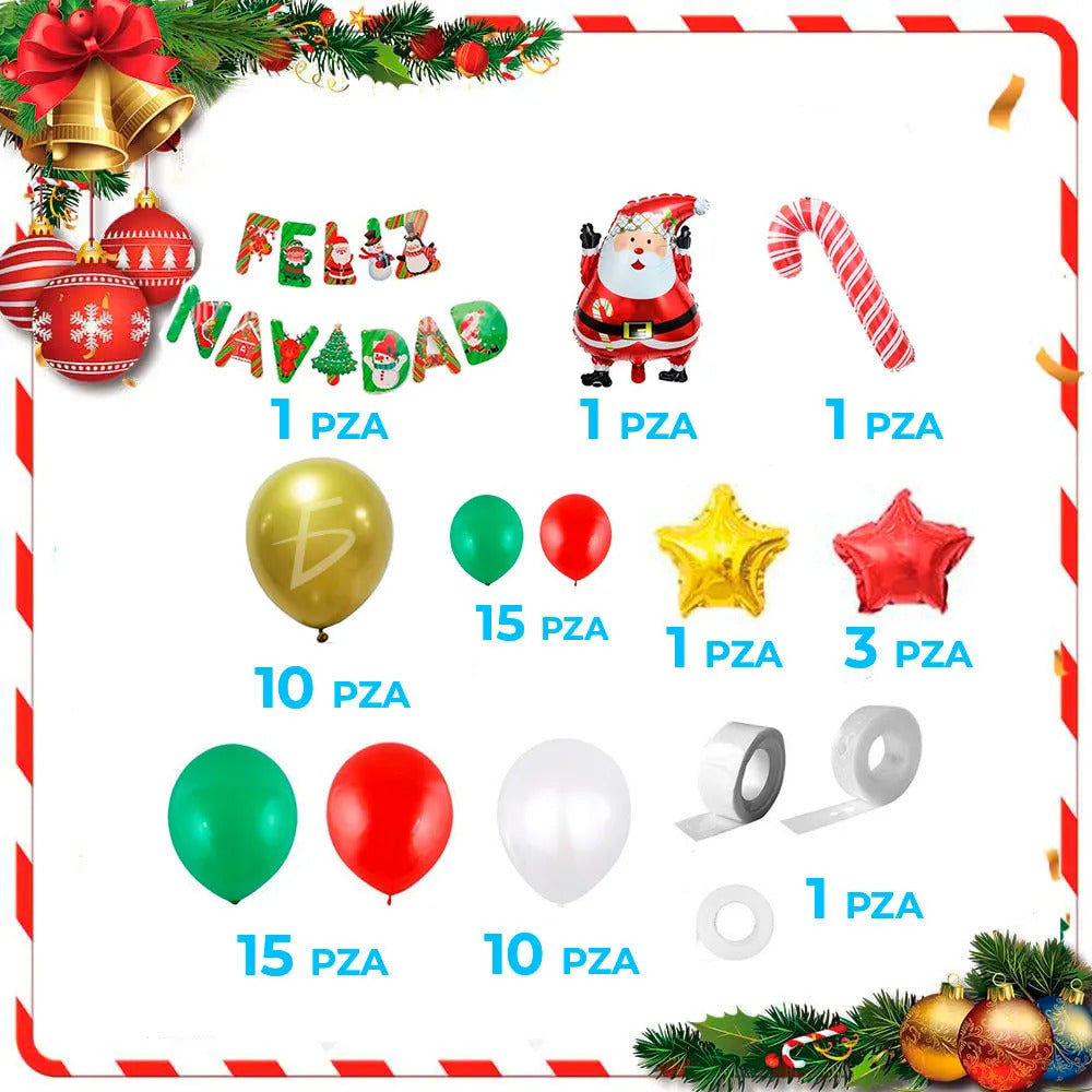 Conjunto Completo De Globos Navideños Para Decoración