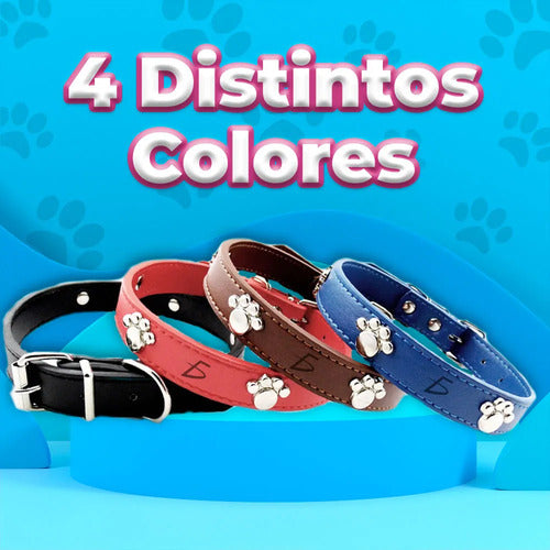 Collar De Perro De Cuero Resistente De Talla L 45 Cm Con
