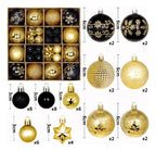 Set De 44 Esferas Navideñas Plásticas Tipo Cristal Con
