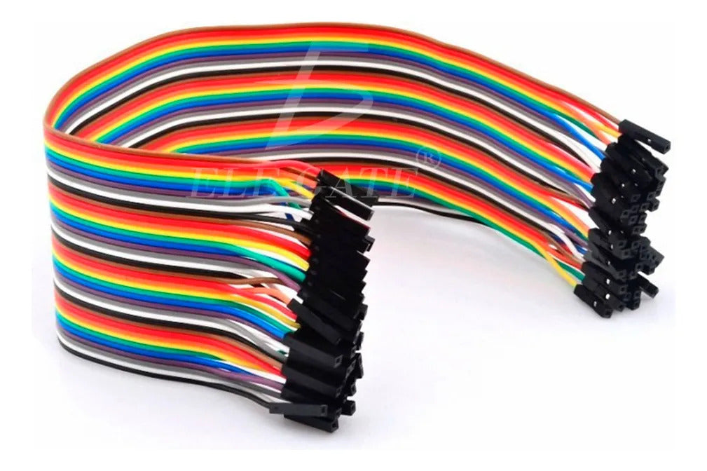 Cables jumper hembra a hembra awg 26 para protoboard