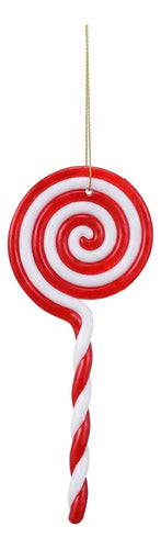 Paquete De 6 Adornos Navideños En Forma De Caramelo