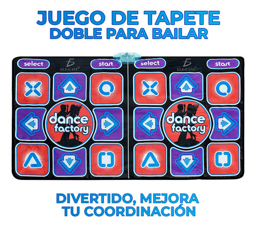 Doble Alfombra De Baile 32bits Alámbrico Doble Usuario Manta