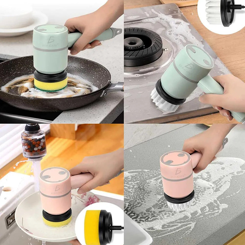 Cepillo De Limpieza Eléctrico Recargable Para Baño Y Cocina
