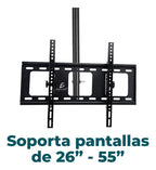 Soporte De Techo Para Tv Inclinable Ajustable De 26-55 Negro