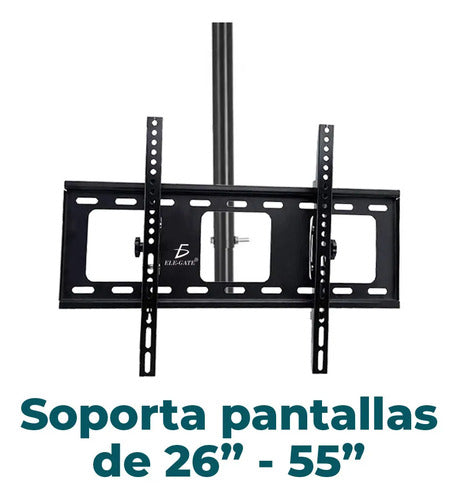 Soporte De Techo Para Tv Inclinable Ajustable De 26-55 Negro