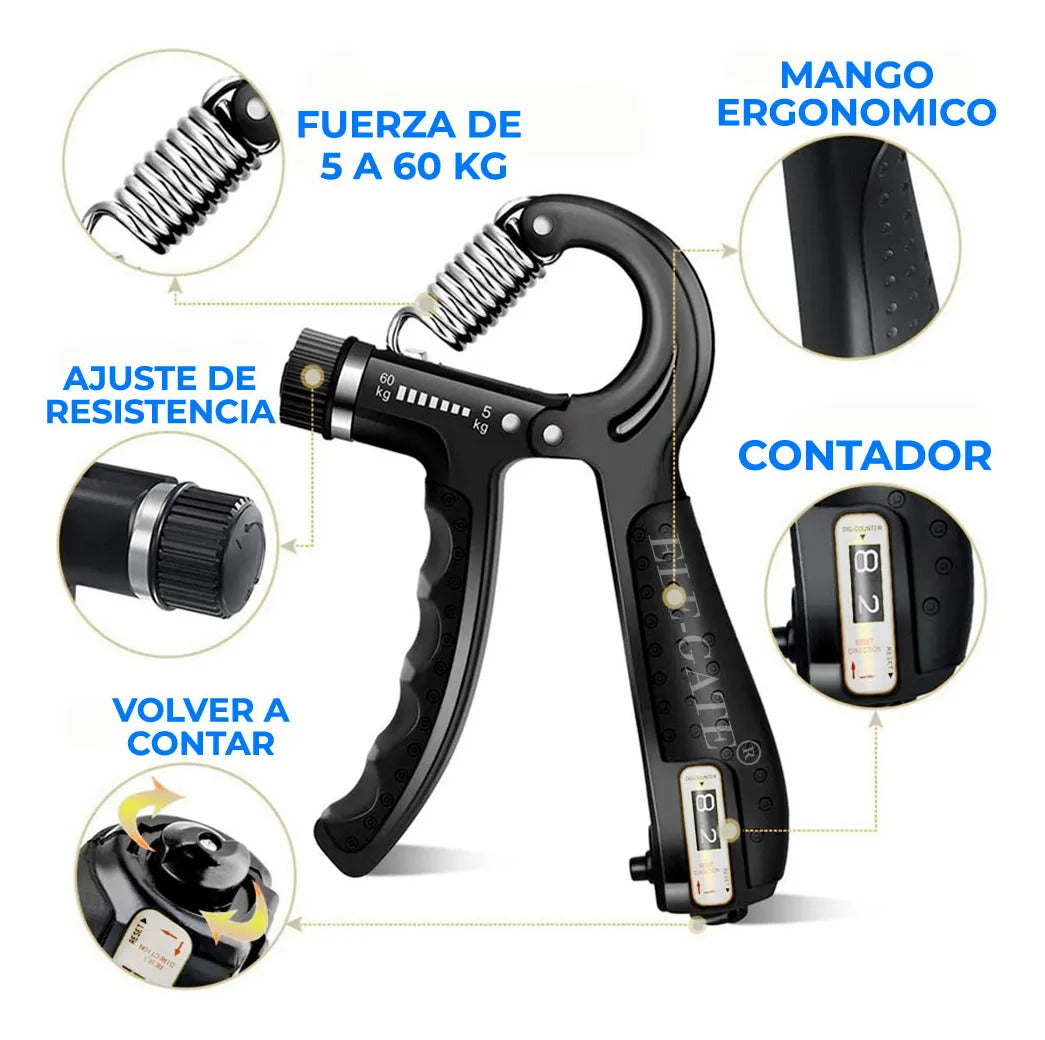 Pinza De Mano Ajustable 5-60 Kg Para Ejercicio