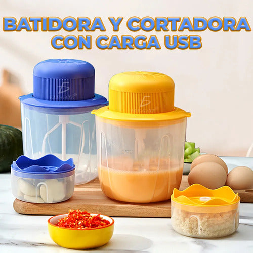 Mini Batidor Y Cortador De Alimentos Multifuncional
