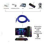 Cable Extensión Usb 3.0 Macho A Hembra 3 Metros High Speed