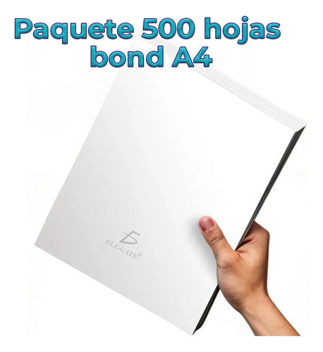 Paquete De 500 Hojas Blancas Tamaño A4 70 Gramo
