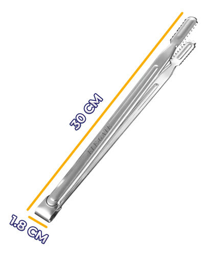 Kit 2 Pinzas Para Cocina Asador De Acero Inoxidable Extra G