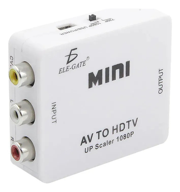 Convertidor Adaptador Portátil Av To Hdmi 720p 1080p Video