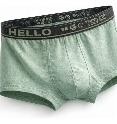 Bóxer De Algodón Para Hombre Traspirable Verde Xl