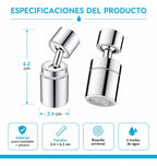 Aireador Universal Para Grifo Con 2 Modos Y Boquilla