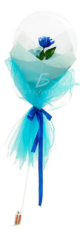 Rose Bouquet Con Luz Led Luminoso Navidad Decora Regalo Amarillo
