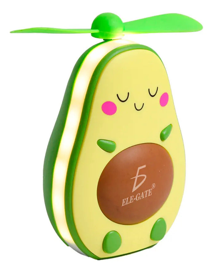 Mini Ventilador Con Lámpara Y Espejo Recargable En Forma De