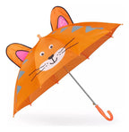Paraguas kawaii con figura de tigre con orejas desplegables