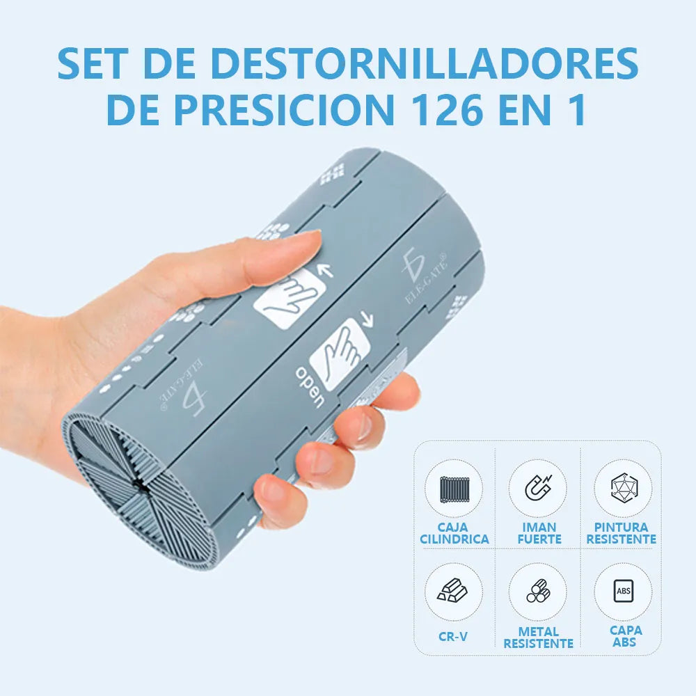 Kit 126 Destornilladores Magnéticos Reparación De Precisión