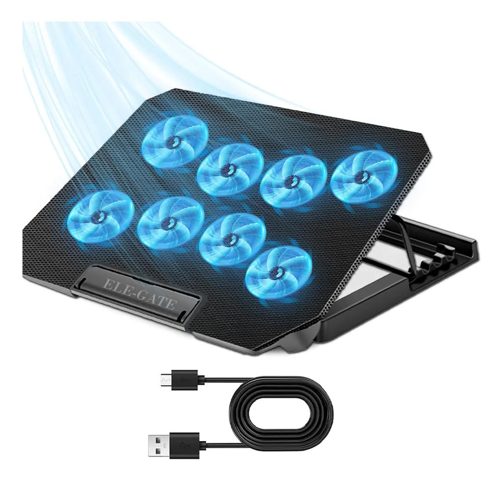 Base Enfriadora Para Laptop De 12 A 15.6 Con 8 Ventiladores
