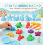 Kit De Plastilina Infantil Con Moldes De Animales Marinos