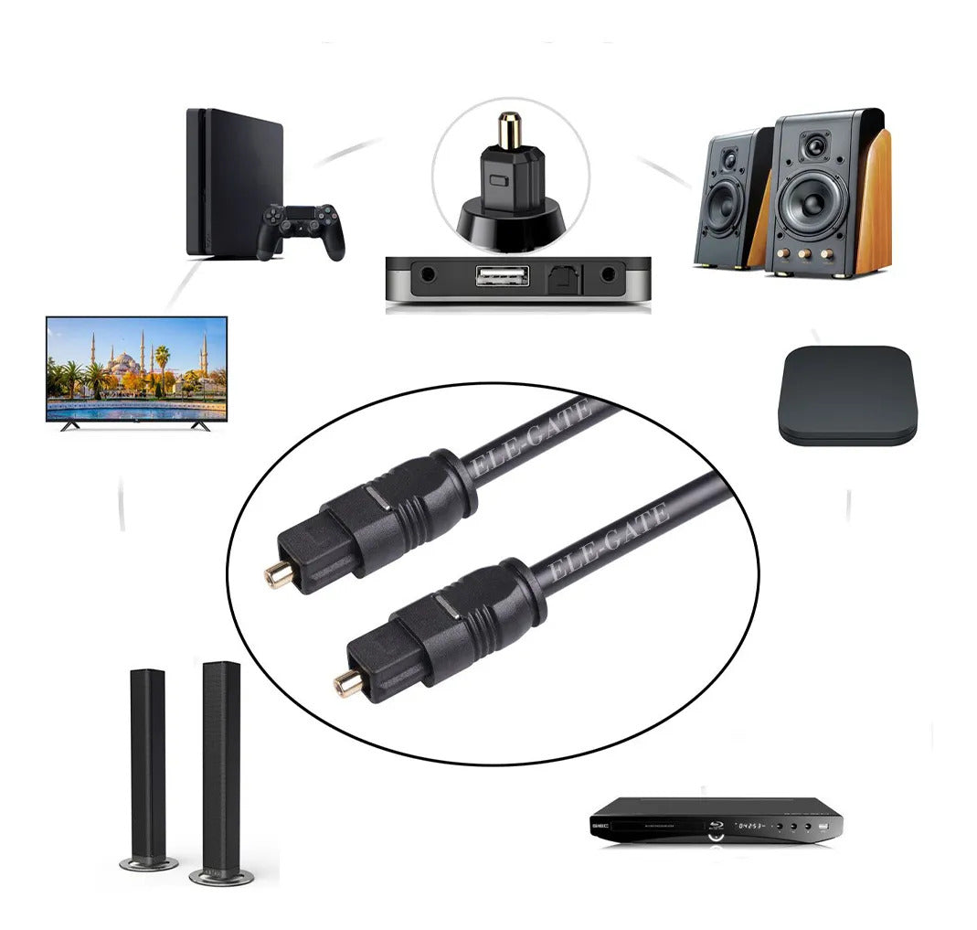 Cable De Fibra Optica 10 M Audio Alta Calidad Toslink