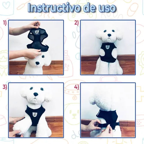 Conjunto De Arnés Y Correa Para Mascotas Estilo
