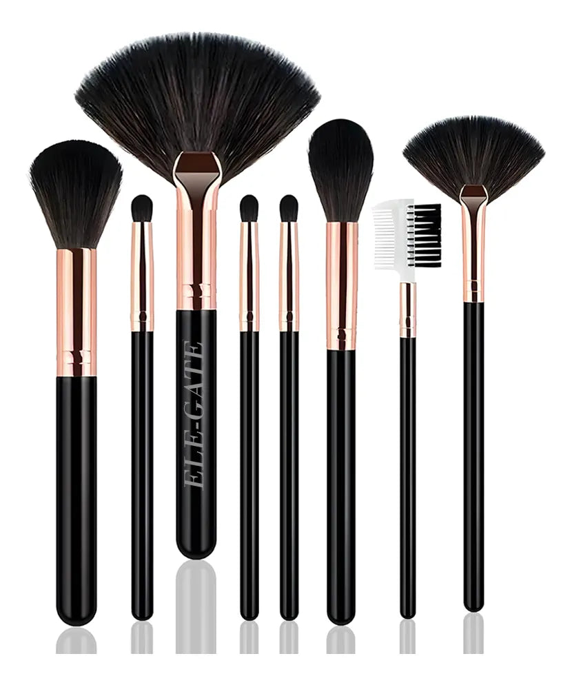 Set De 8 Brochas Para Maquillar Incluye Cepillo Para Las