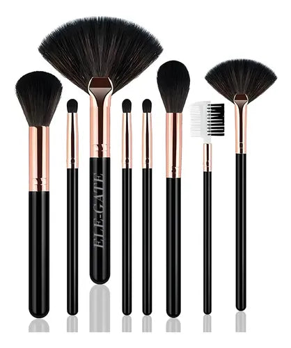 Set De 8 Brochas Para Maquillar Incluye Cepillo Para Las