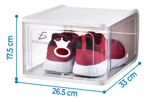 3 Pzs Caja De Zapatos Apilable Transparente Tu Colección En