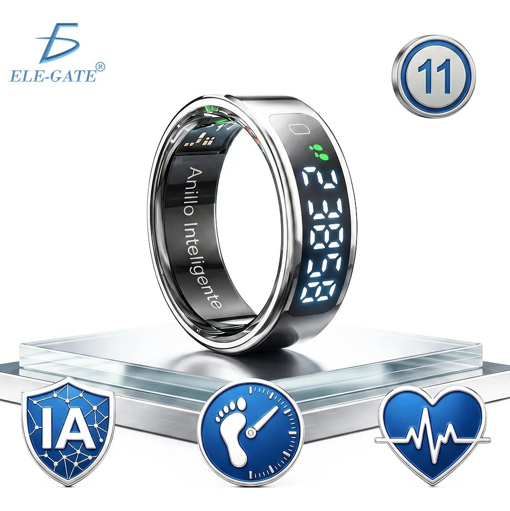 Anillo inteligente 5ATM SPO2 plata talla 11