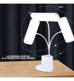 Lámpara De Escritorio Usb Con Brazo Ajustable Y Puerto De