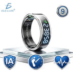Anillo inteligente con pantalla plata talla 9