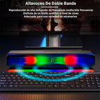 Bocina Bluetooth recargable barra de luces LED rgbw