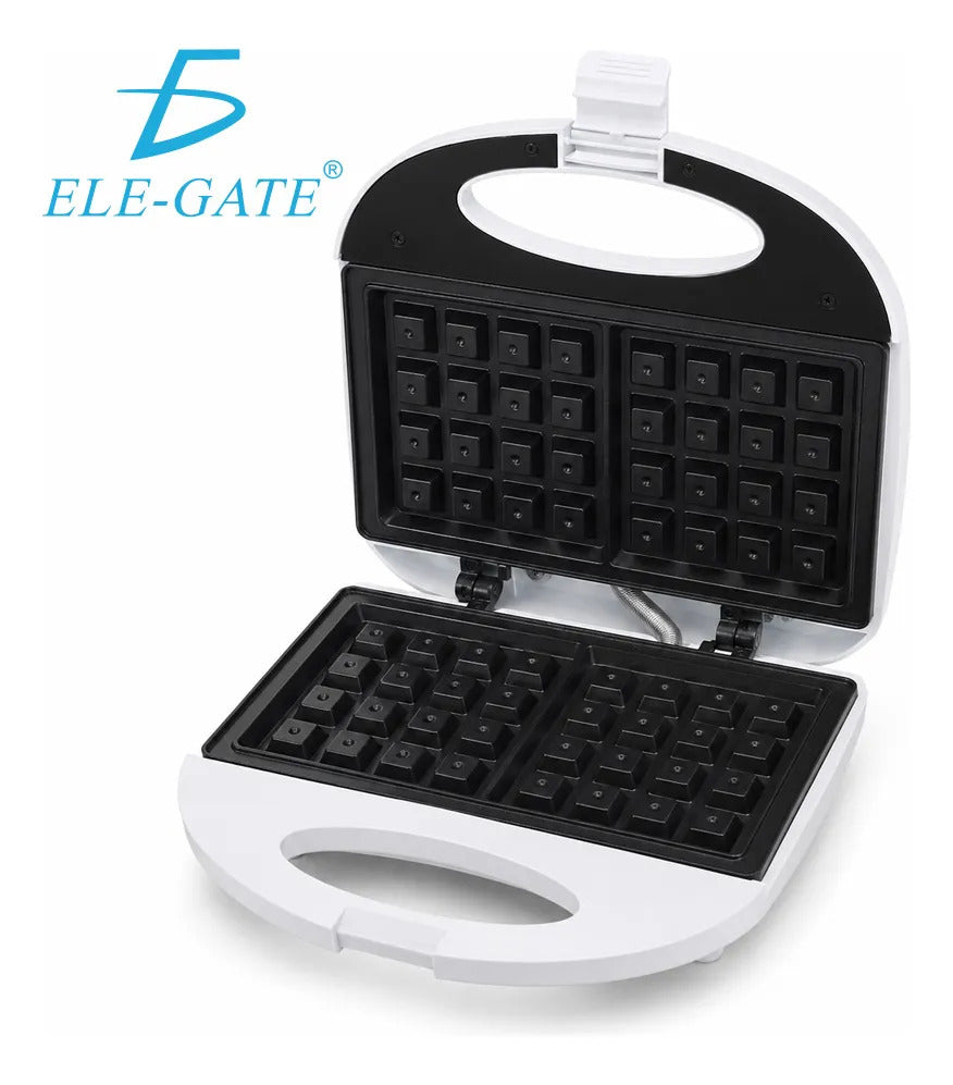 Waflera eléctrica compacta 800W antiadherente desayunos