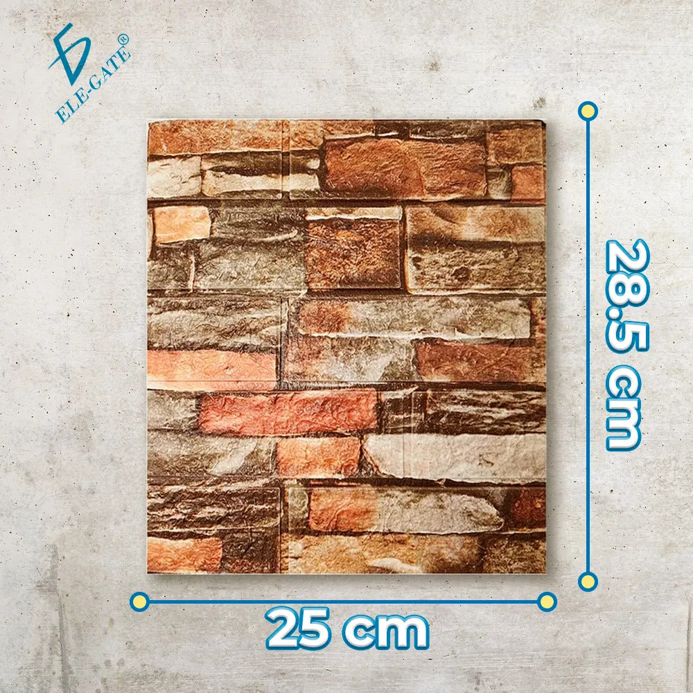Paneles Xpe Autoadhesivos 10 Pzs Ladrillo Multicolor 35 X