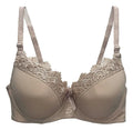 Brasier con encaje de copa completa beige M