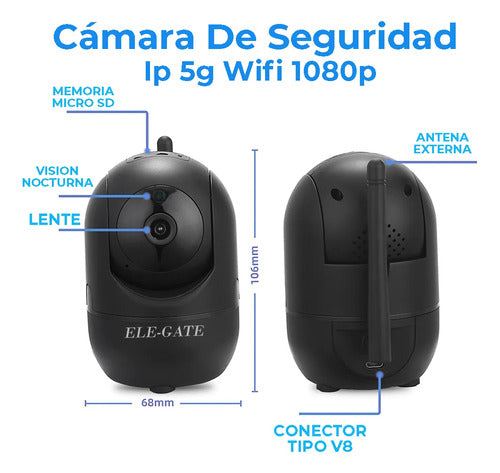 Cámara De Seguridad Ip 5g Wifi 1080p Ptz
