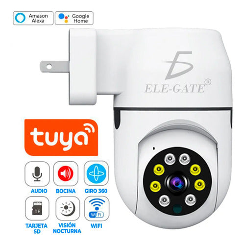 Cámara De Seguridad Inalámbrica Con Enchufe 1080p Wifi 2.4g