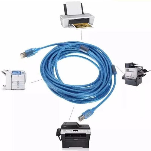 Cable Usb A B Macho 10m Impresora Escaner Multifuncional
