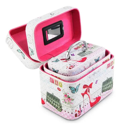 Cosmetiquera Neceser Estampado Kit De 3 Pzas