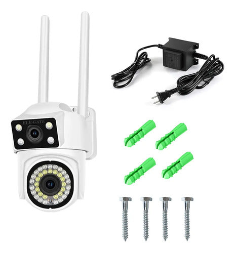 Cámara De Seguridad Exterior Wifi 4mp 360 Ptz