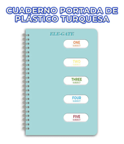Cuaderno A Raya Organizador Tamaño A5 Coreano Con 5