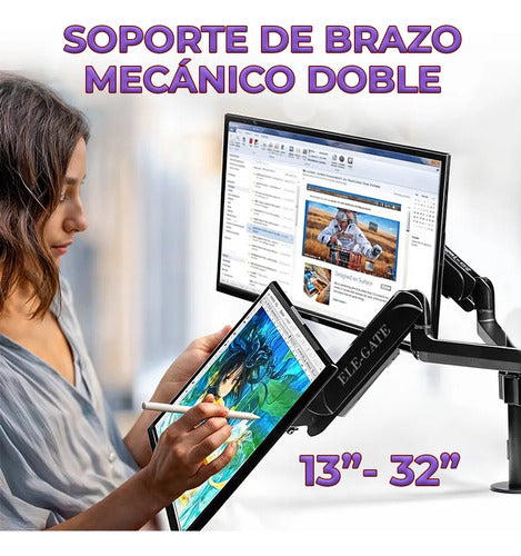 Soporte De Pantalla Doble