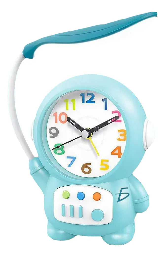 Reloj Despertador Astronauta Con Lámpara De Escritorio 2 En