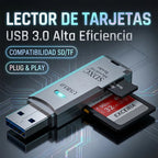 Lector De Tarjetas Usb 3.0 2 En 1 Sd Y Micro Sd Tf