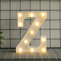 LED letras Z 3D luces foco lampara decora abecedario