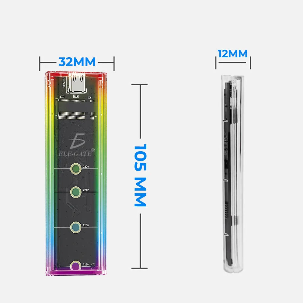 Case Transparente Con Luz Rgb Estilo Y Elegancia Para Tu Pc