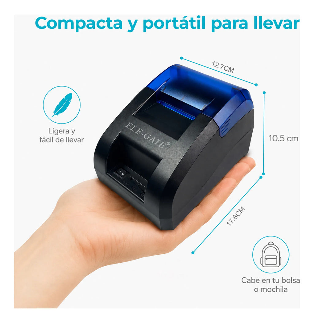 Impresora Térmica Pos 58mm Usb Y Bluetooth 5.0